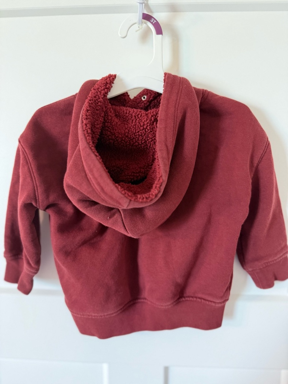 GAP Kids Maroon Pullover Hoodie Sweatshirt - Picture 3 of 4